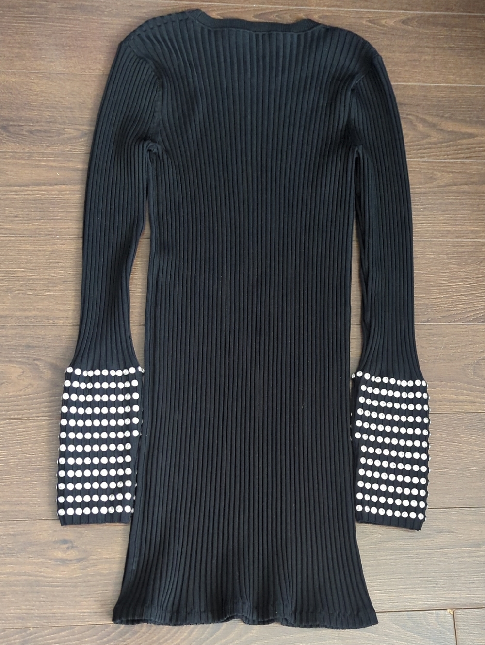 ALEXANDER WANG Long Sleeve Dress with Crystal Cuff Detail - Picture 8 of 10